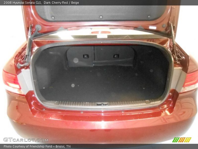 Dark Cherry Red / Beige 2008 Hyundai Sonata GLS