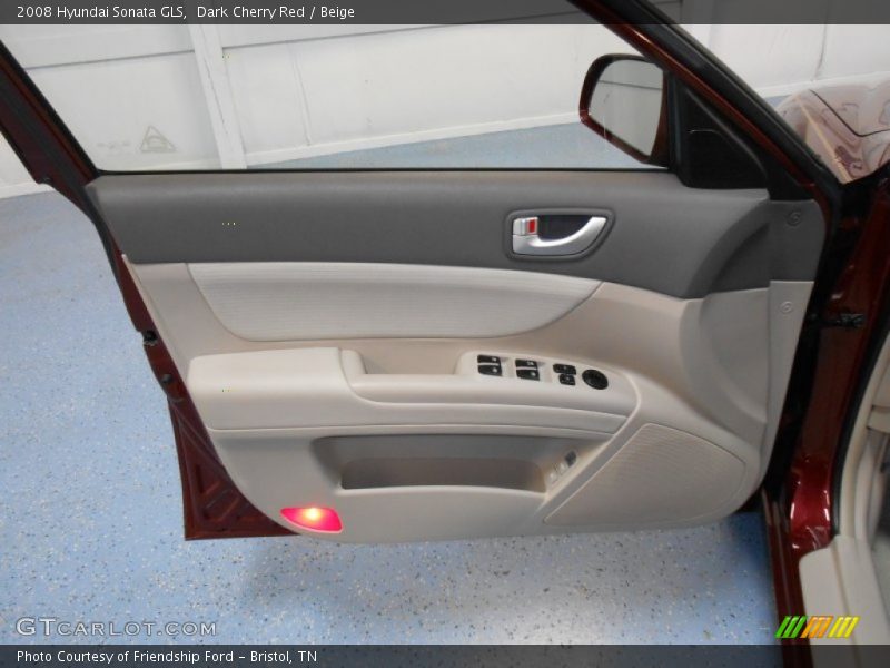 Dark Cherry Red / Beige 2008 Hyundai Sonata GLS