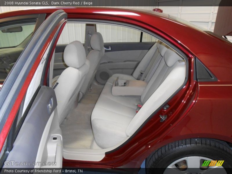 Dark Cherry Red / Beige 2008 Hyundai Sonata GLS