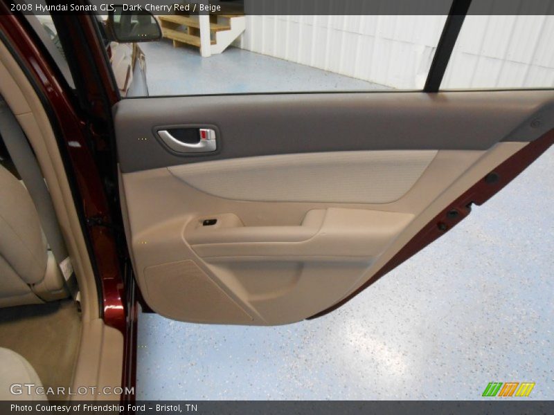 Dark Cherry Red / Beige 2008 Hyundai Sonata GLS