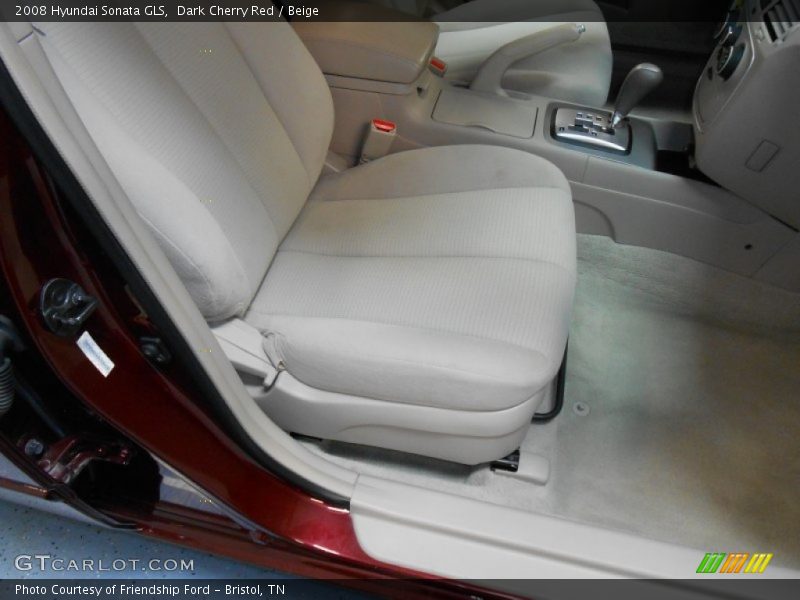 Dark Cherry Red / Beige 2008 Hyundai Sonata GLS