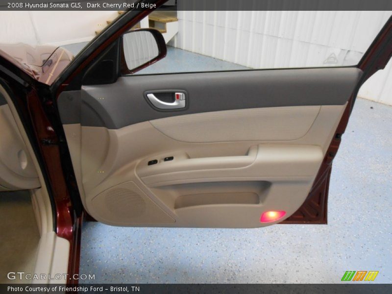 Dark Cherry Red / Beige 2008 Hyundai Sonata GLS
