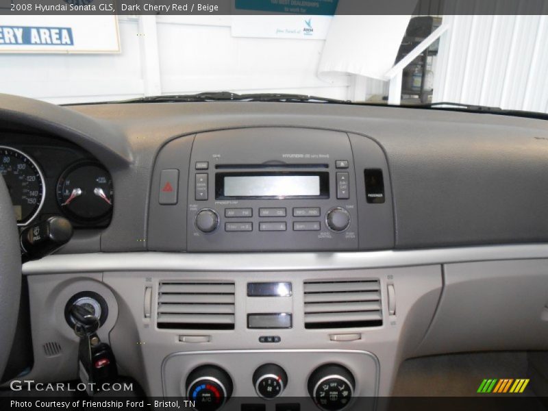 Dark Cherry Red / Beige 2008 Hyundai Sonata GLS