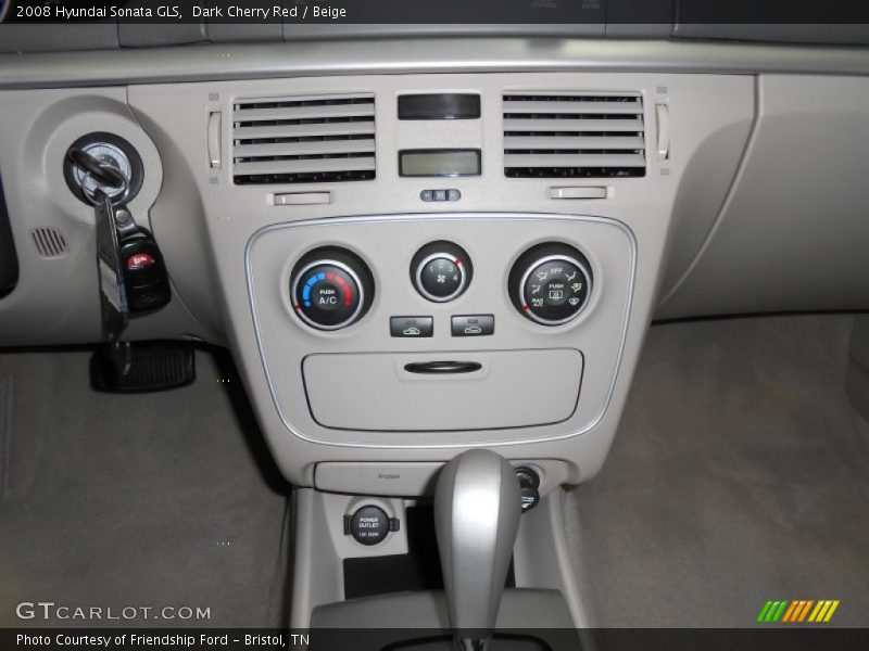 Dark Cherry Red / Beige 2008 Hyundai Sonata GLS