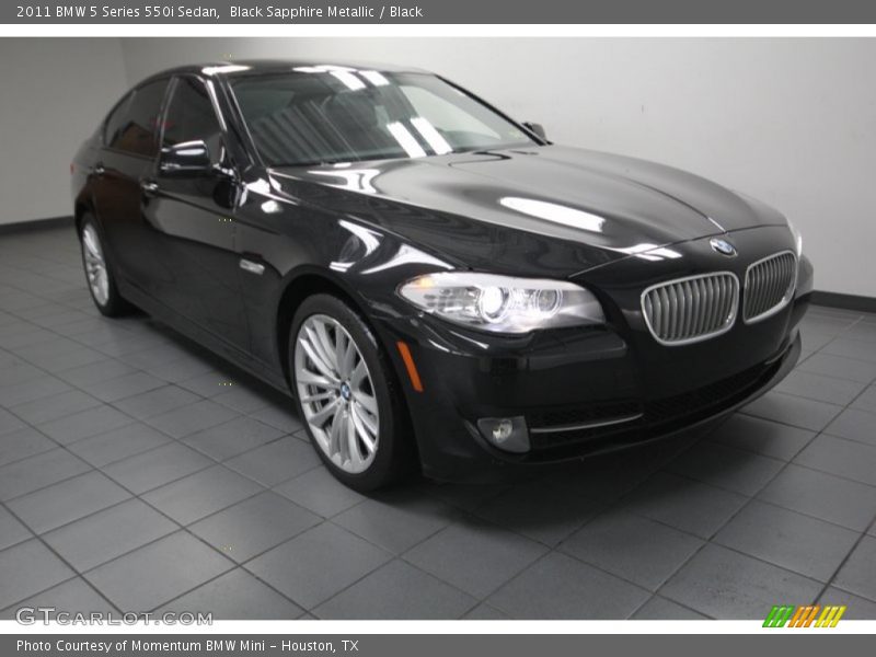 Black Sapphire Metallic / Black 2011 BMW 5 Series 550i Sedan
