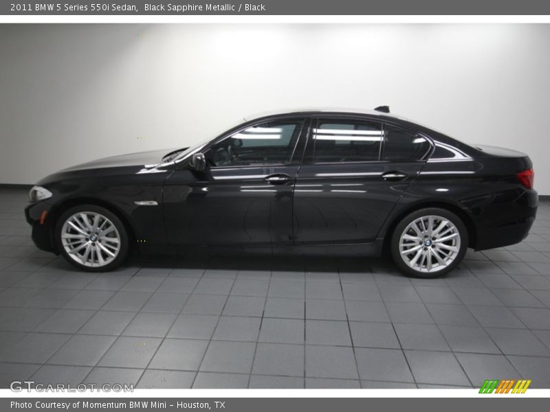 Black Sapphire Metallic / Black 2011 BMW 5 Series 550i Sedan
