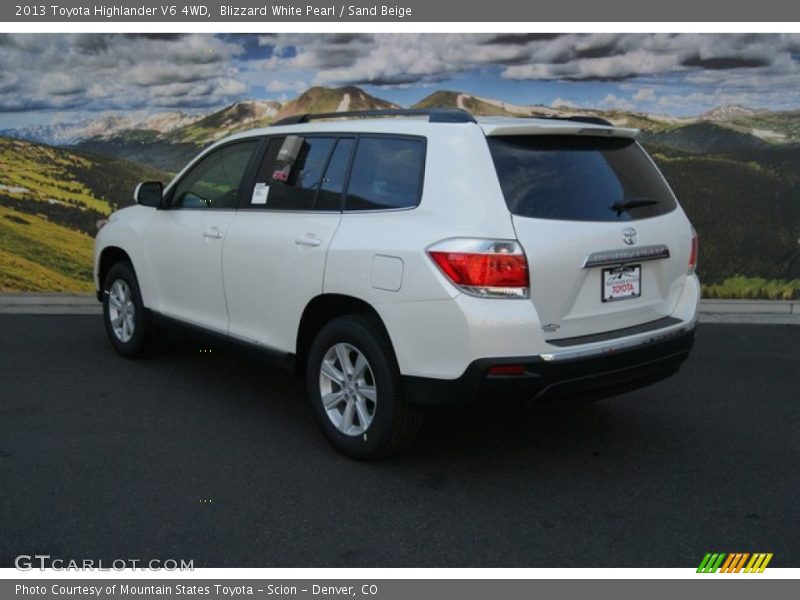 Blizzard White Pearl / Sand Beige 2013 Toyota Highlander V6 4WD