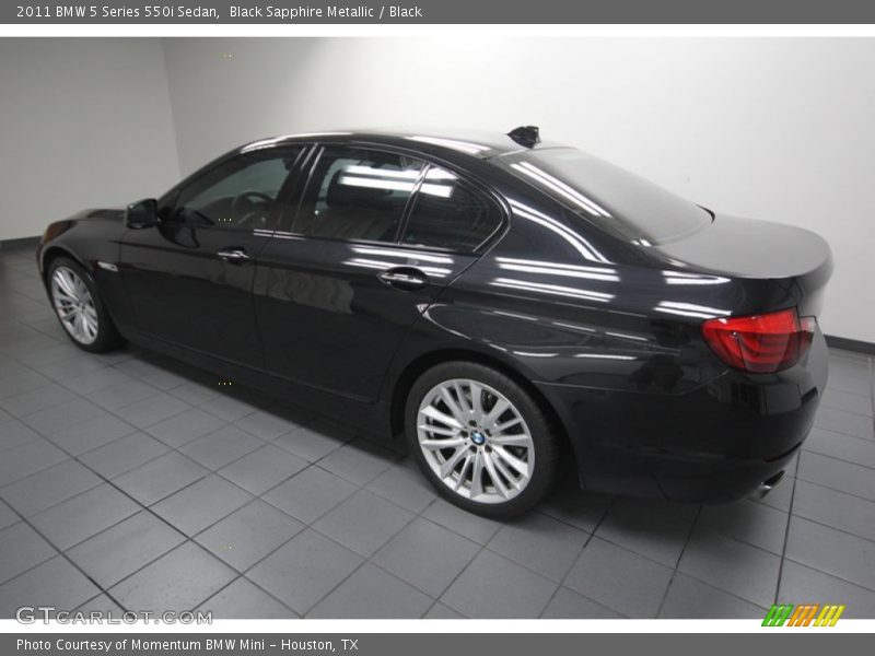 Black Sapphire Metallic / Black 2011 BMW 5 Series 550i Sedan