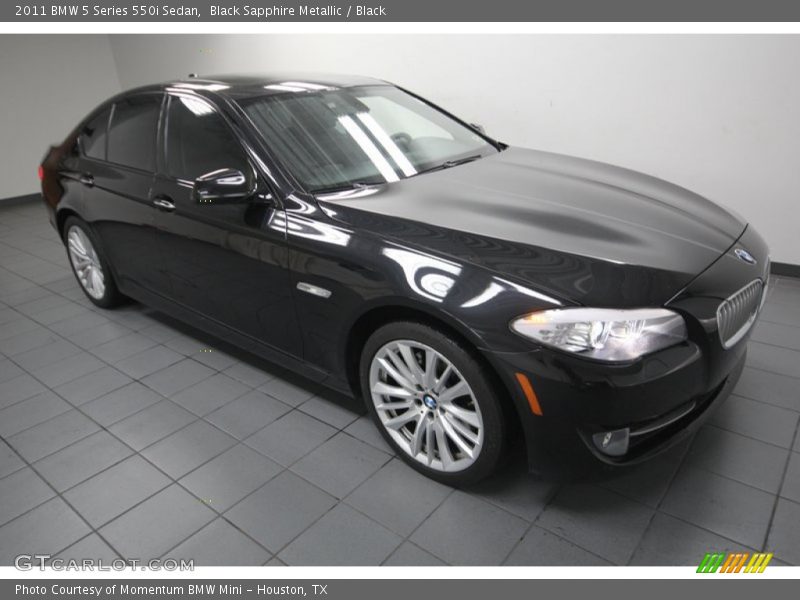 Black Sapphire Metallic / Black 2011 BMW 5 Series 550i Sedan