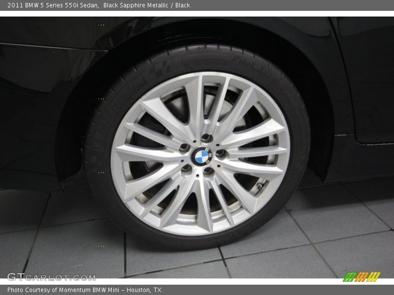 Black Sapphire Metallic / Black 2011 BMW 5 Series 550i Sedan