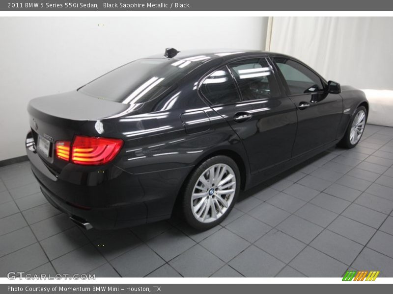 Black Sapphire Metallic / Black 2011 BMW 5 Series 550i Sedan