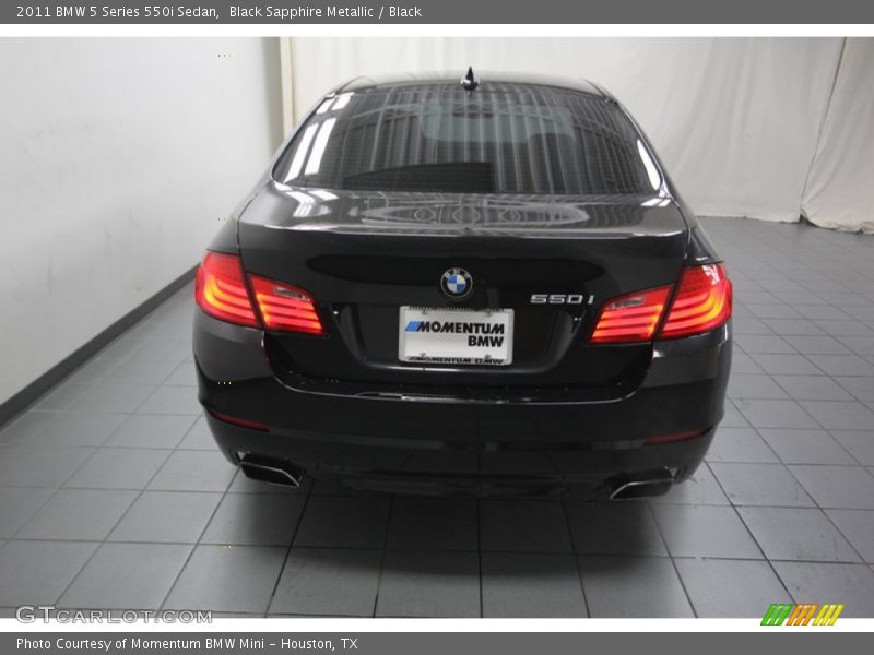 Black Sapphire Metallic / Black 2011 BMW 5 Series 550i Sedan