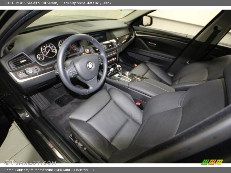 Black Sapphire Metallic / Black 2011 BMW 5 Series 550i Sedan