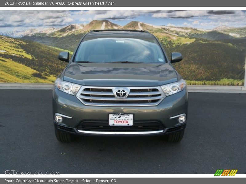 Cypress Green Pearl / Ash 2013 Toyota Highlander V6 4WD
