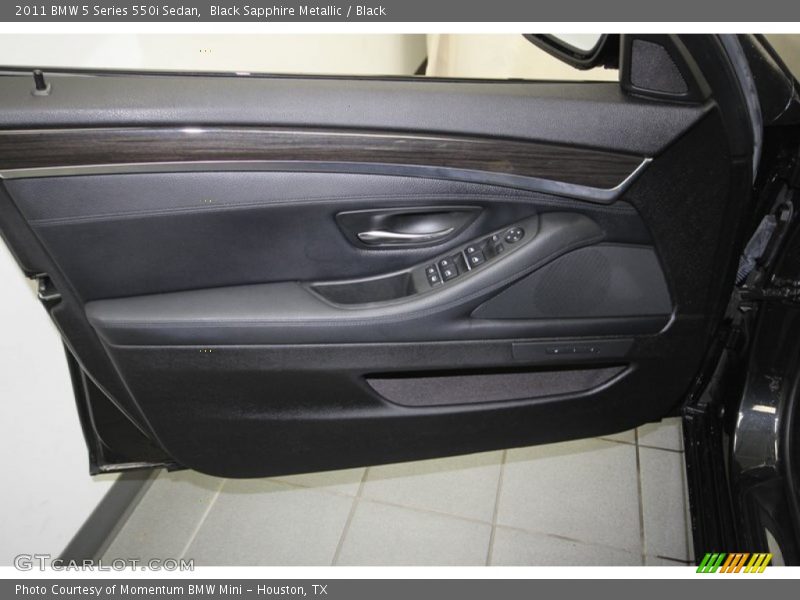 Black Sapphire Metallic / Black 2011 BMW 5 Series 550i Sedan