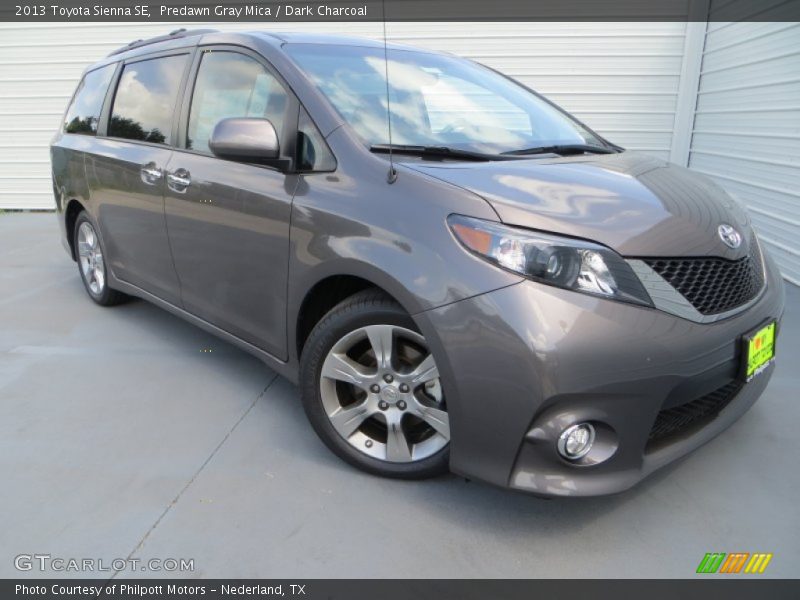 Predawn Gray Mica / Dark Charcoal 2013 Toyota Sienna SE