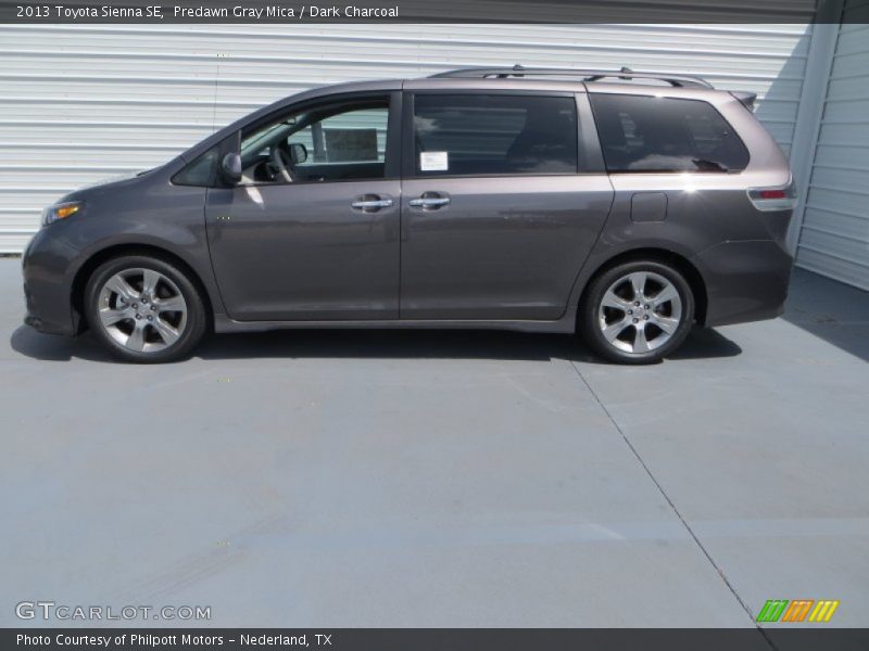 Predawn Gray Mica / Dark Charcoal 2013 Toyota Sienna SE