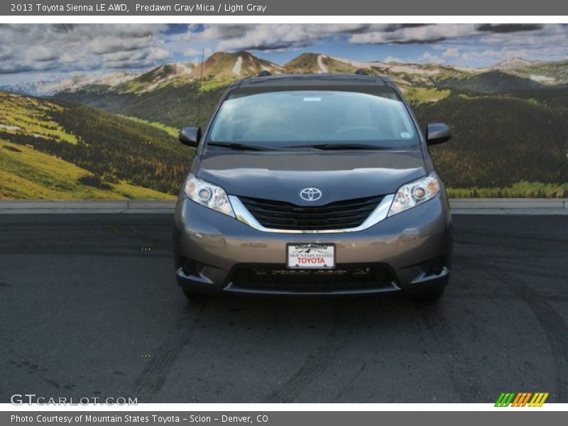 Predawn Gray Mica / Light Gray 2013 Toyota Sienna LE AWD