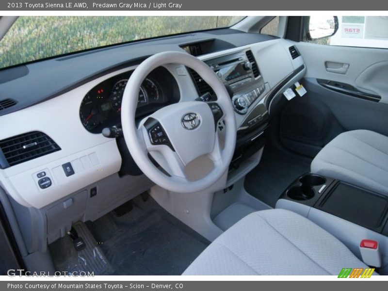 Predawn Gray Mica / Light Gray 2013 Toyota Sienna LE AWD