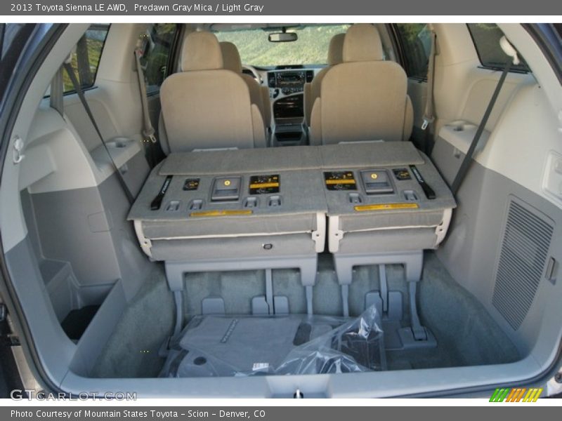 Predawn Gray Mica / Light Gray 2013 Toyota Sienna LE AWD
