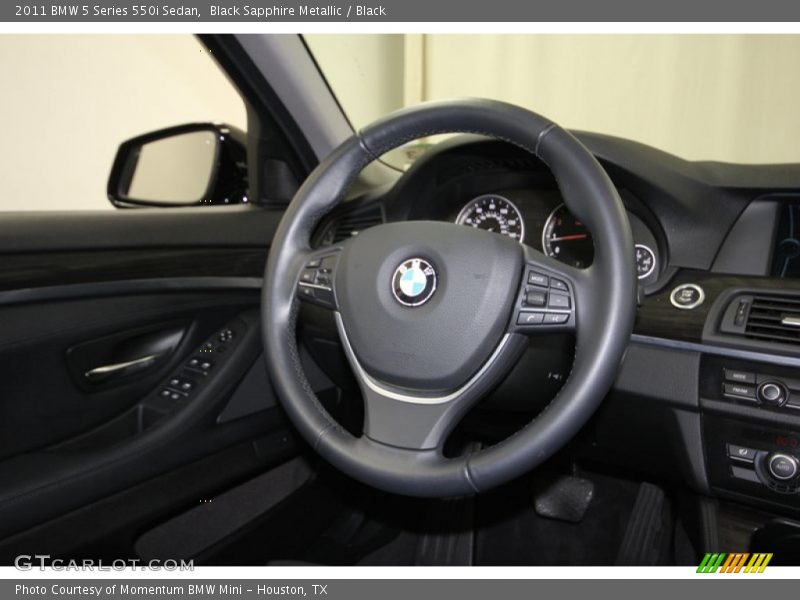 Black Sapphire Metallic / Black 2011 BMW 5 Series 550i Sedan