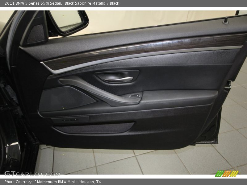 Black Sapphire Metallic / Black 2011 BMW 5 Series 550i Sedan