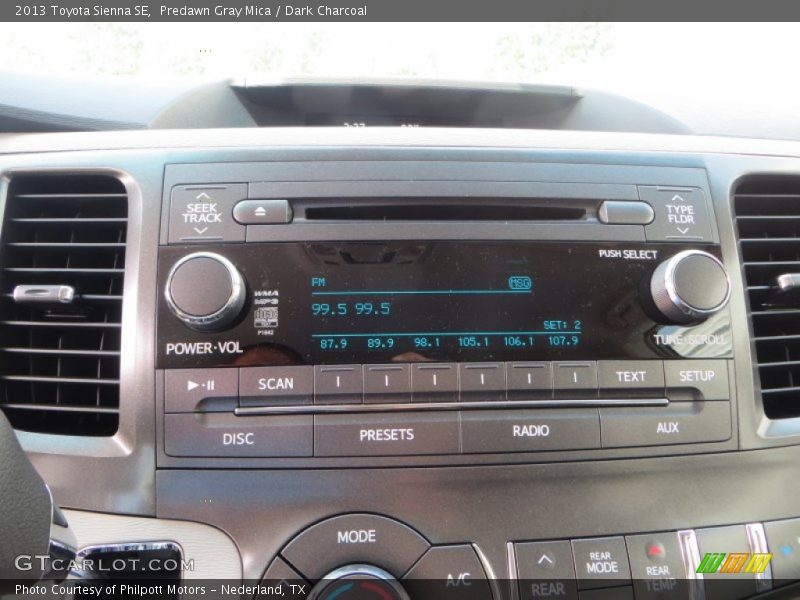 Predawn Gray Mica / Dark Charcoal 2013 Toyota Sienna SE