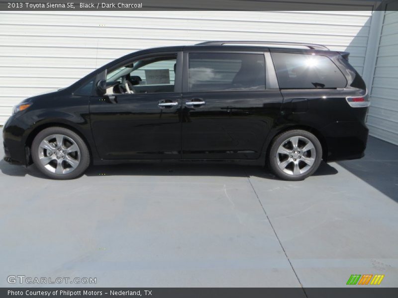 Black / Dark Charcoal 2013 Toyota Sienna SE