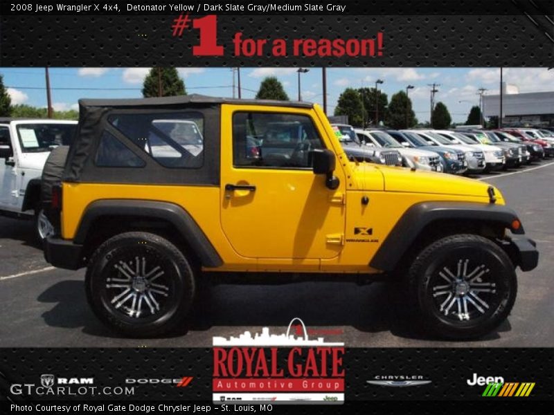Detonator Yellow / Dark Slate Gray/Medium Slate Gray 2008 Jeep Wrangler X 4x4