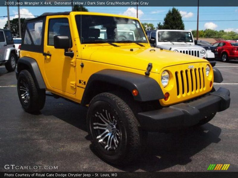 Detonator Yellow / Dark Slate Gray/Medium Slate Gray 2008 Jeep Wrangler X 4x4