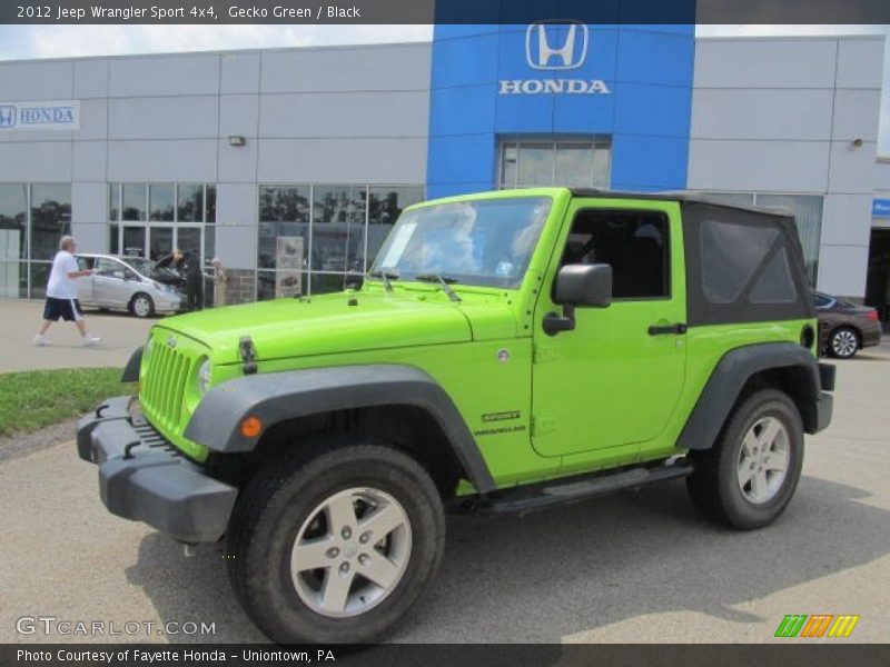 Gecko Green / Black 2012 Jeep Wrangler Sport 4x4