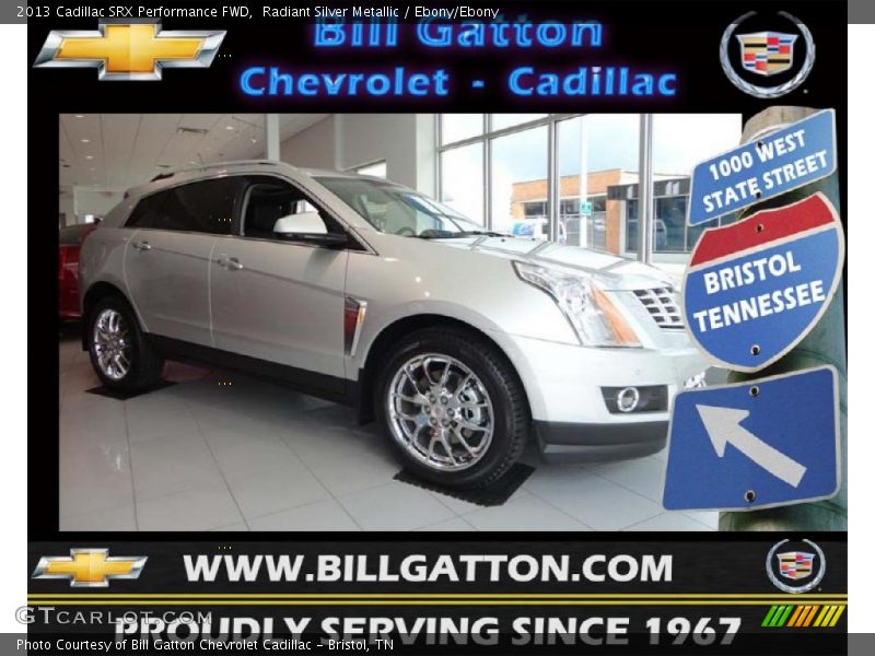 Radiant Silver Metallic / Ebony/Ebony 2013 Cadillac SRX Performance FWD
