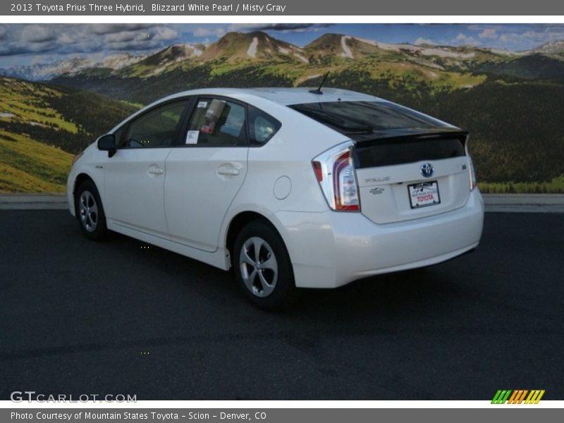 Blizzard White Pearl / Misty Gray 2013 Toyota Prius Three Hybrid