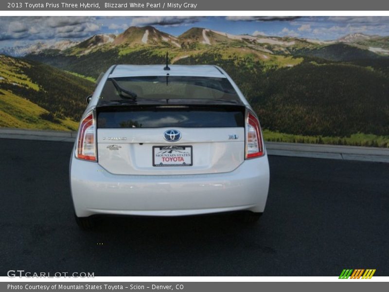 Blizzard White Pearl / Misty Gray 2013 Toyota Prius Three Hybrid
