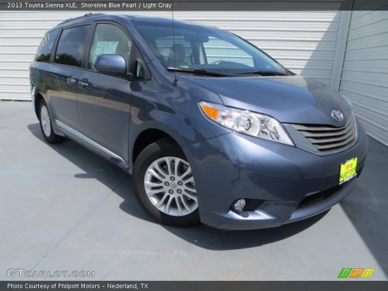 Shoreline Blue Pearl / Light Gray 2013 Toyota Sienna XLE