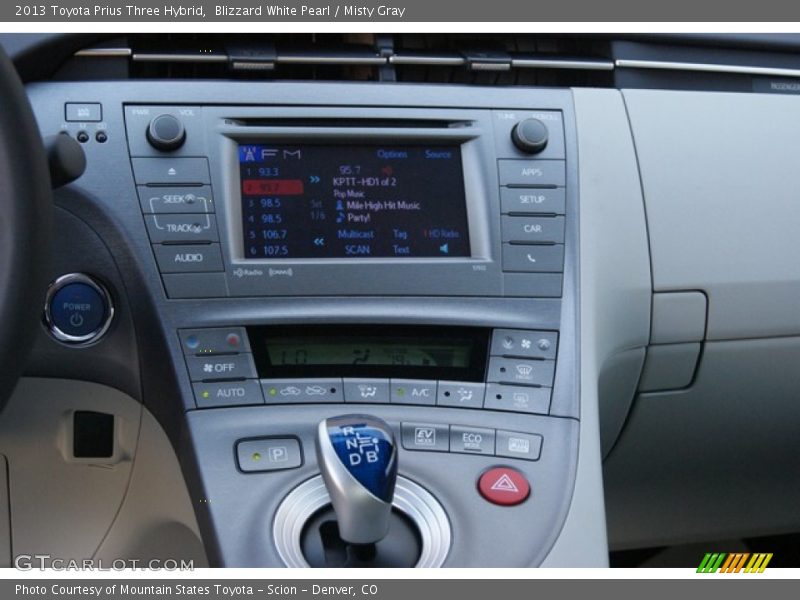 Blizzard White Pearl / Misty Gray 2013 Toyota Prius Three Hybrid