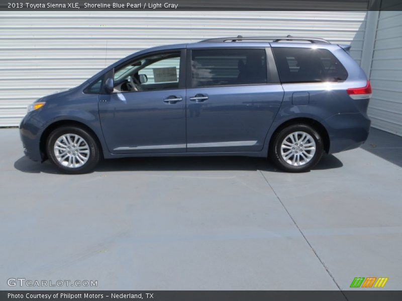 Shoreline Blue Pearl / Light Gray 2013 Toyota Sienna XLE