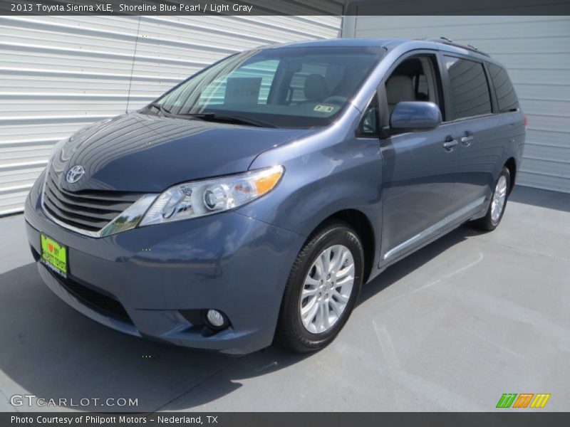 Shoreline Blue Pearl / Light Gray 2013 Toyota Sienna XLE