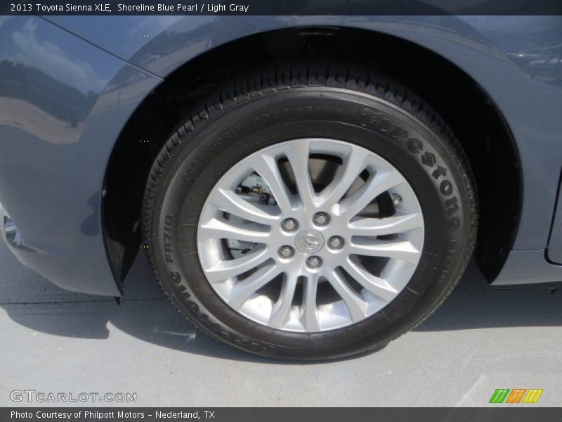 Shoreline Blue Pearl / Light Gray 2013 Toyota Sienna XLE