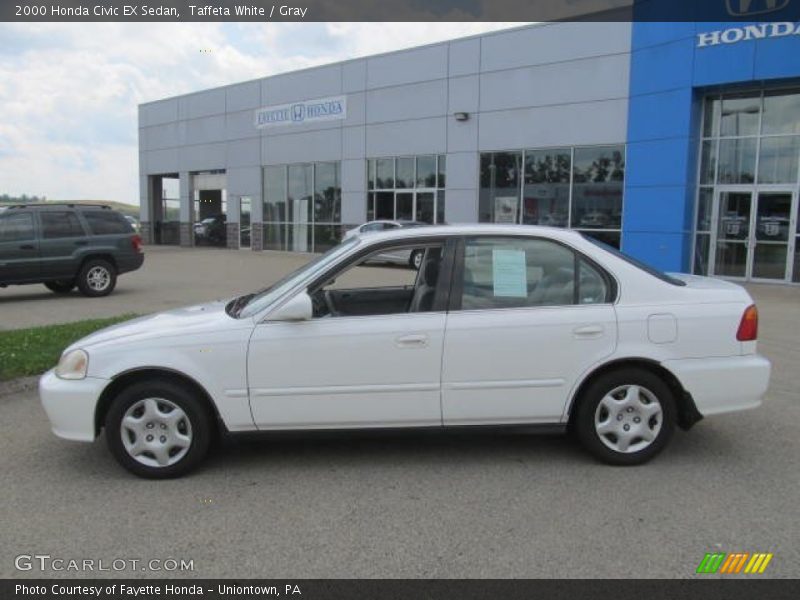 Taffeta White / Gray 2000 Honda Civic EX Sedan
