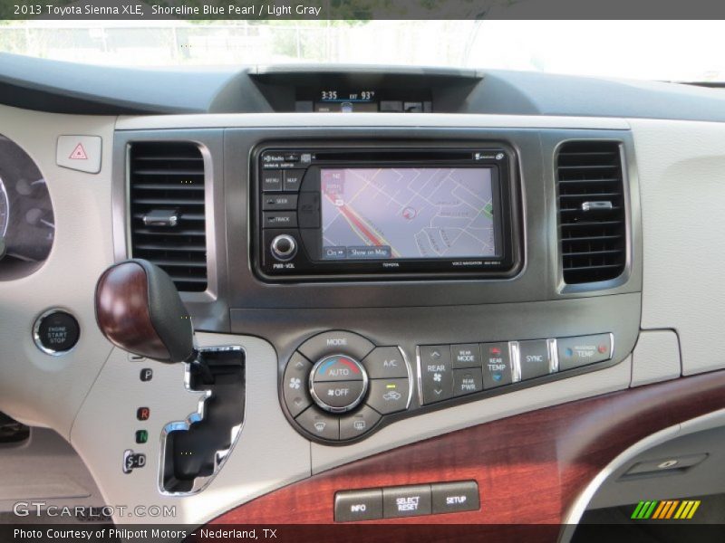 Shoreline Blue Pearl / Light Gray 2013 Toyota Sienna XLE