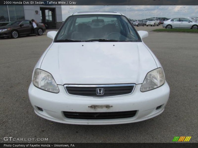 Taffeta White / Gray 2000 Honda Civic EX Sedan