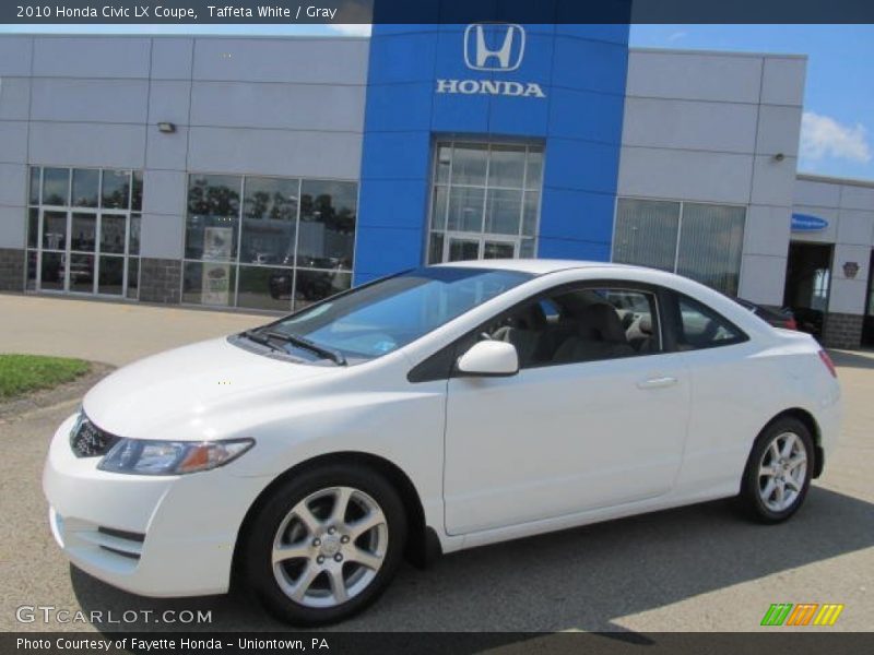 Taffeta White / Gray 2010 Honda Civic LX Coupe