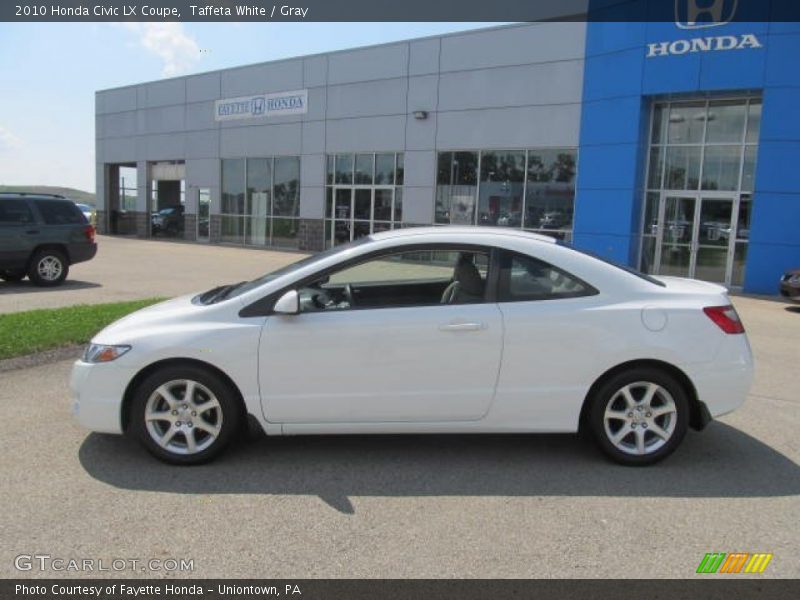 Taffeta White / Gray 2010 Honda Civic LX Coupe