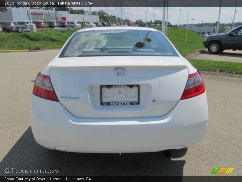 Taffeta White / Gray 2010 Honda Civic LX Coupe