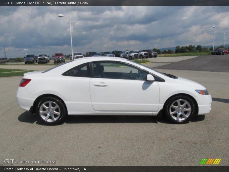 Taffeta White / Gray 2010 Honda Civic LX Coupe
