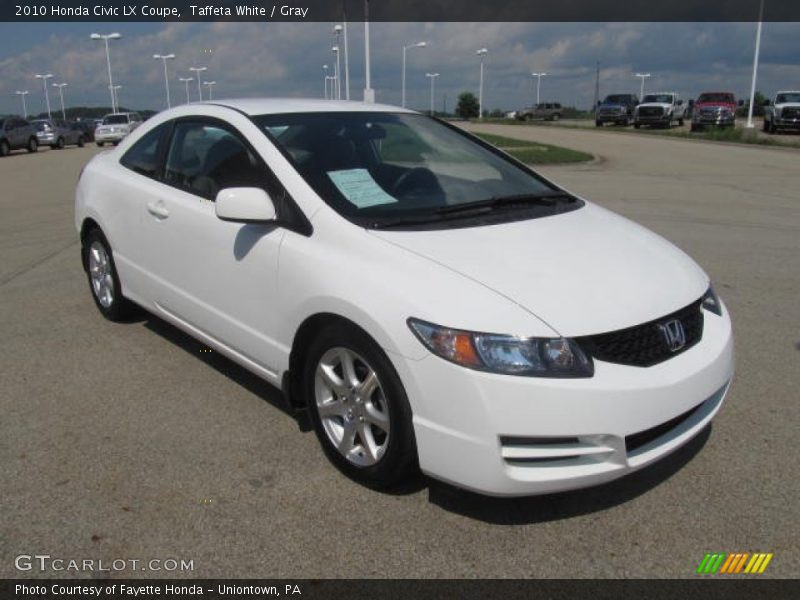 Taffeta White / Gray 2010 Honda Civic LX Coupe