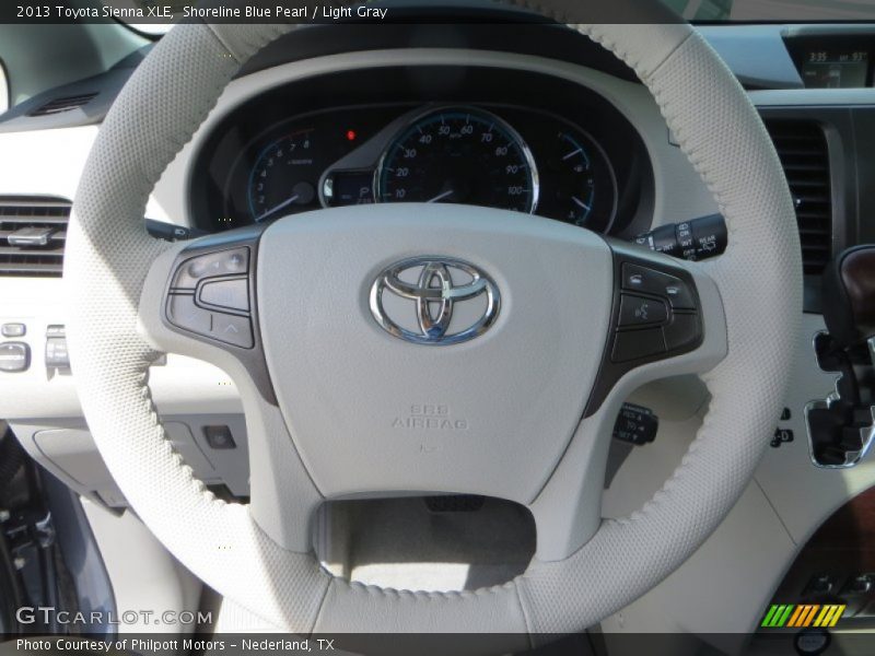 Shoreline Blue Pearl / Light Gray 2013 Toyota Sienna XLE