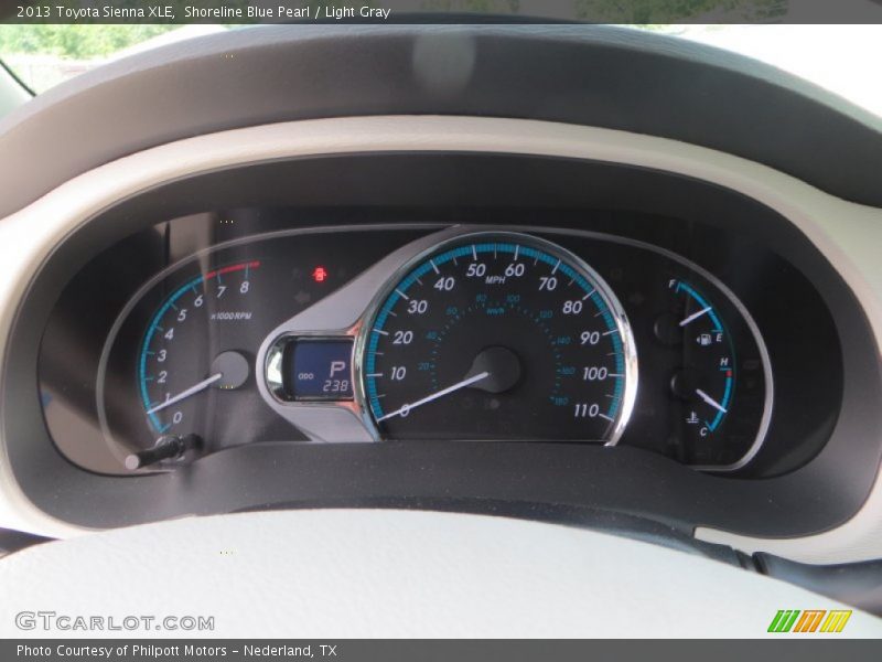 Shoreline Blue Pearl / Light Gray 2013 Toyota Sienna XLE