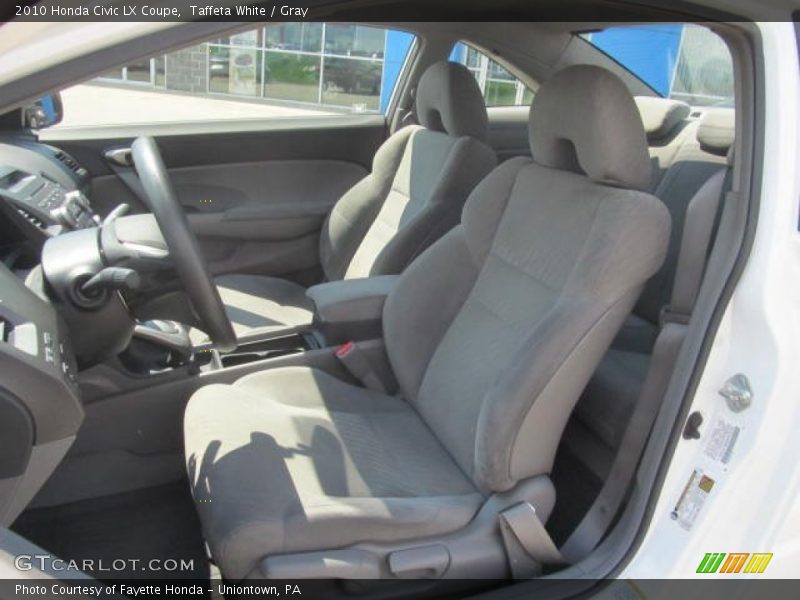 Taffeta White / Gray 2010 Honda Civic LX Coupe